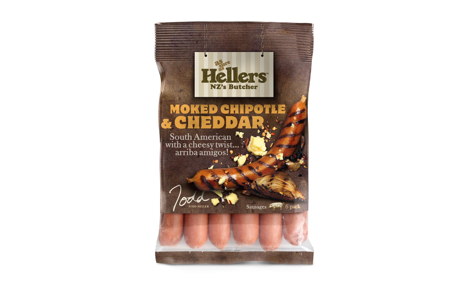 Hellers sausages packaging 
